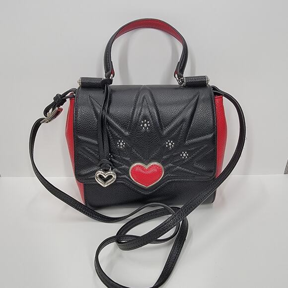 BRIGHTON ASTARA LOVE HEART TOP HANDLE CROSSBODY BAG, RED - Picture 7 of 10